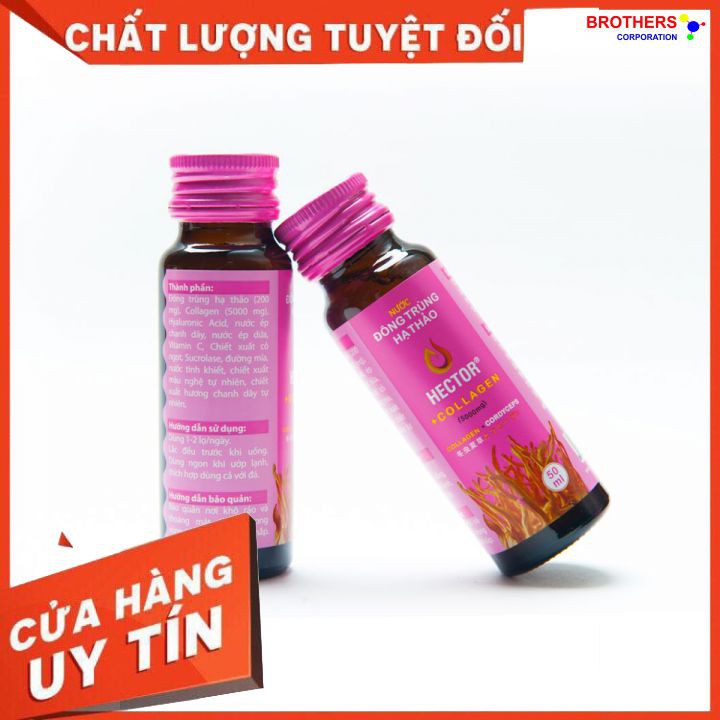 [Gói trải nghiệm] [Hỗ trợ freeship] Nước Đông Trùng Hạ Thảo Hector Collagen (02 chai Collagen x 50ml)