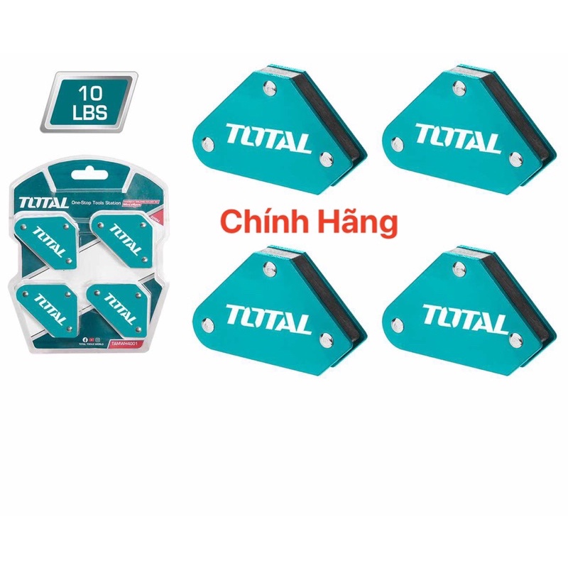 TOTAL Bộ 4 ke góc nam châm hàn 3 góc TAMWH4001 (Cam kết Chính Hãng 100%)