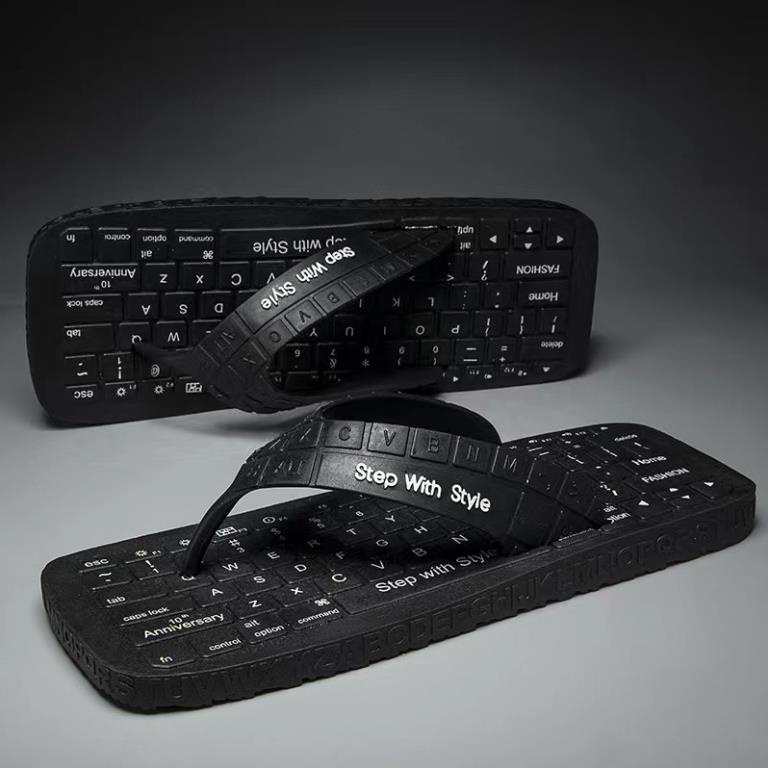 Dép xỏ ngón nam nữ hình bàn phím,Dép kẹp nam nữ cao su đúc nguyên khối siêu êm, siêu đẹp vyvyshop