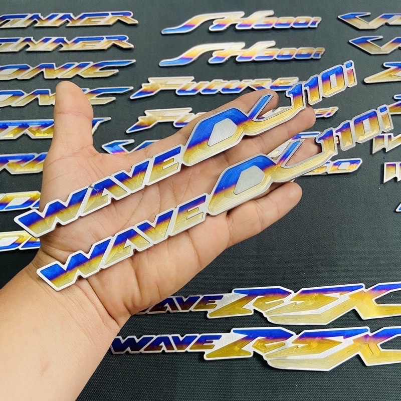[ Giá 1 Chữ ] Chữ Wave a 110i Titan Sẵn Keo Dán 3M Cực chất