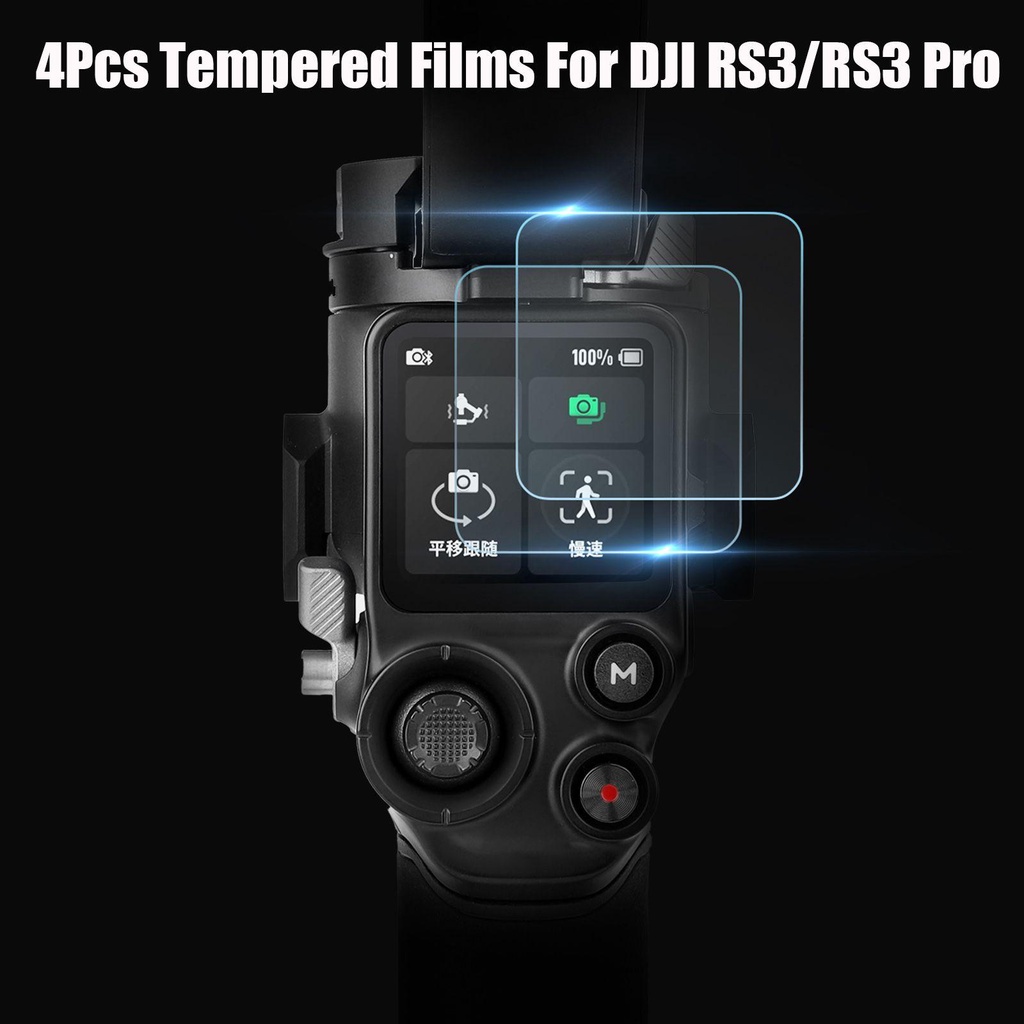 Set 4 Phim Cong 2.5D Chống Trầy Bảo Vệ Màn Hình Cho DJI RS 3 / RS3 Pro