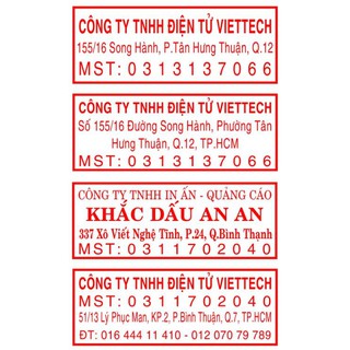 Khắc dấu 2 đến 3 dòng TDstamp T314