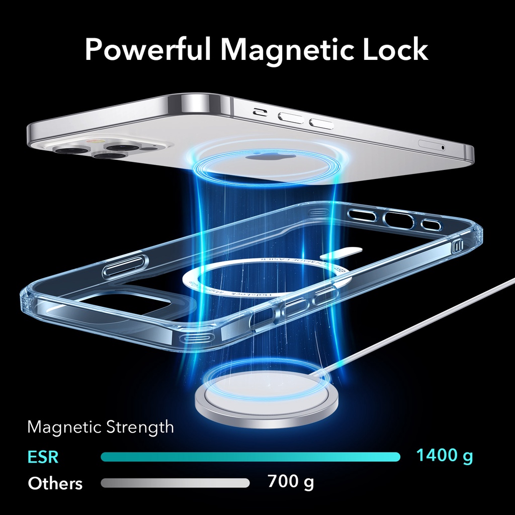 Ốp điện thoại ESR hỗ trợ sạc không dây từ tính bảo vệ cho iPhone 12/12 Pro Max iPhone