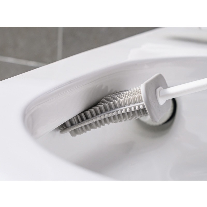 Chổi Cọ Nhà Vệ Sinh, Cây Cọ Toilet Bồn Cầu Bằng SiliCon Có Giá Đựng Dán Tường siêu sạch [CWC02]