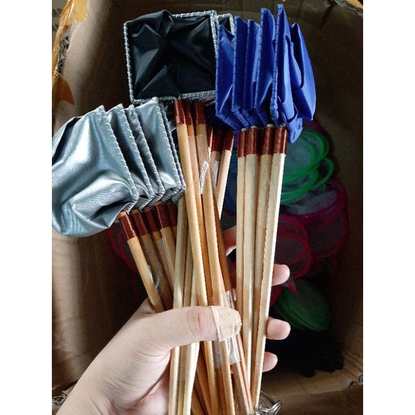 Vợt show cá giữ nước cán đũa gỗ - Dành cho betta và Guppy