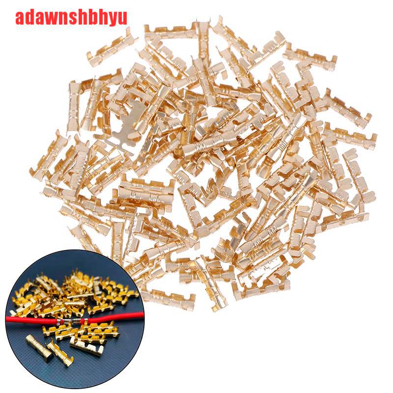 [adawnshbhyu]100Pcs brass copper 0.5-1.5mm² crimp electrical connector wire terminal kit