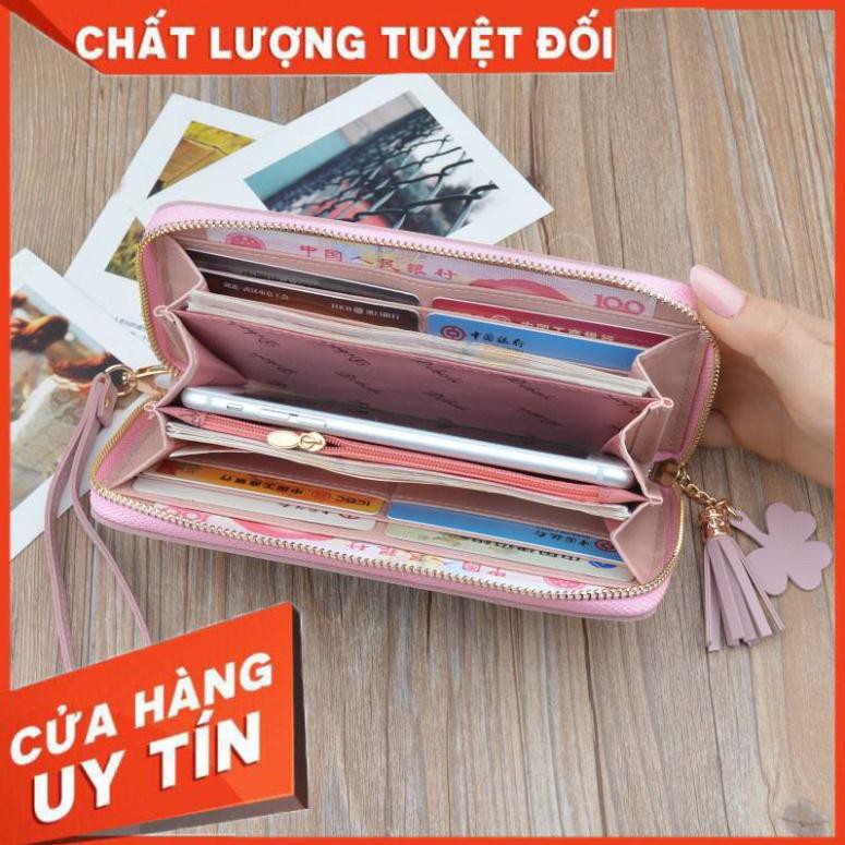 Ví nữ dài đẹp cầm tay cao cấp hàn quốc natural love 93G