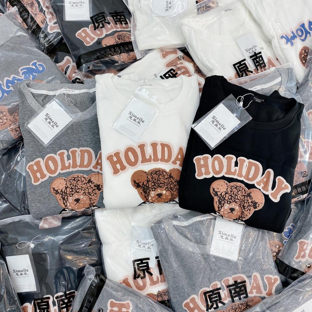 A11 CAO CẤP Áo sweater tay phồng, chất áo nỉ dày dặn Holliday Bear (A11) OR | BigBuy360 - bigbuy360.vn