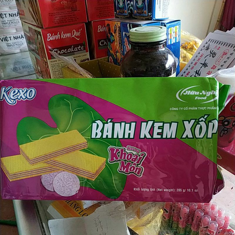 bánh kem xốp  hữu nghị. vị khoai môn