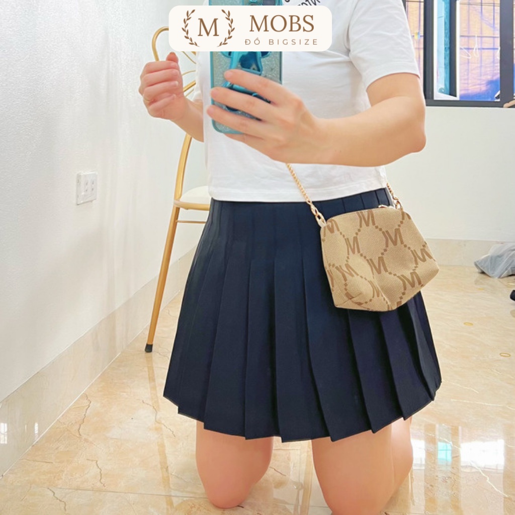 Chân Váy Xếp Ly Bigsize MOBS Dáng Ngắn tennis Có Quần Chống Lộ