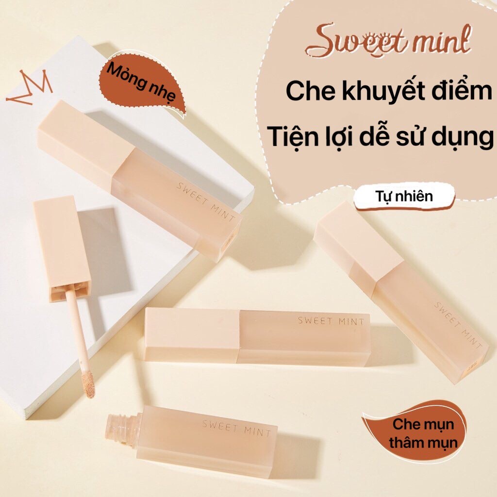 Kem che khuyết điểm SWEET MINT mỏng mịn tự nhiên Sweetmint Concealer SWMI21