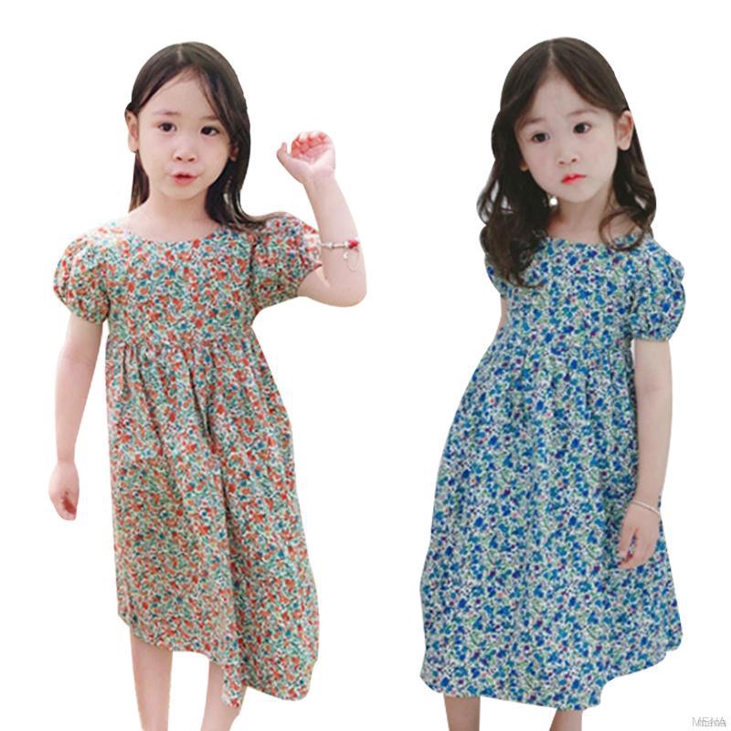 Đầm Hoa Hở Lưng Xinh Xắn Cho Bé Gái