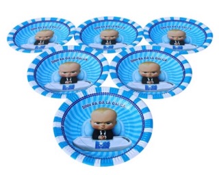 Set dĩa sinh nhật mẫu bé trai (set/6 cái)