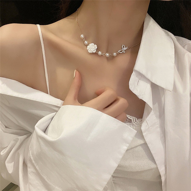 Vòng cổ Mặt Ngọc Trai Phong Cách Cổ Điển Thời Trang Cho Nữ
