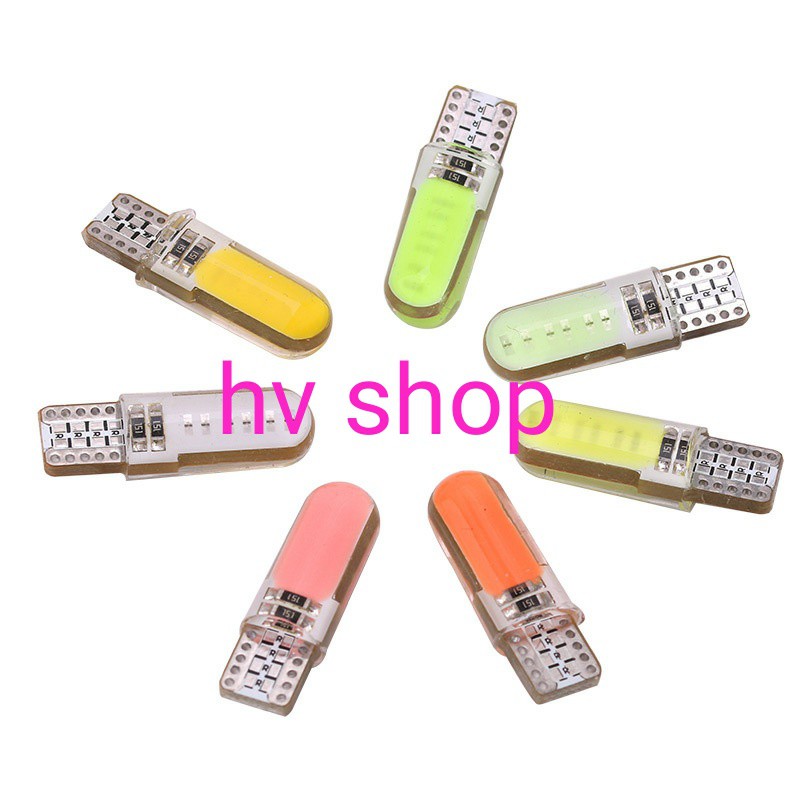 Bộ 2 led demi xi nhan T10 gắn xe máy COB hv shop