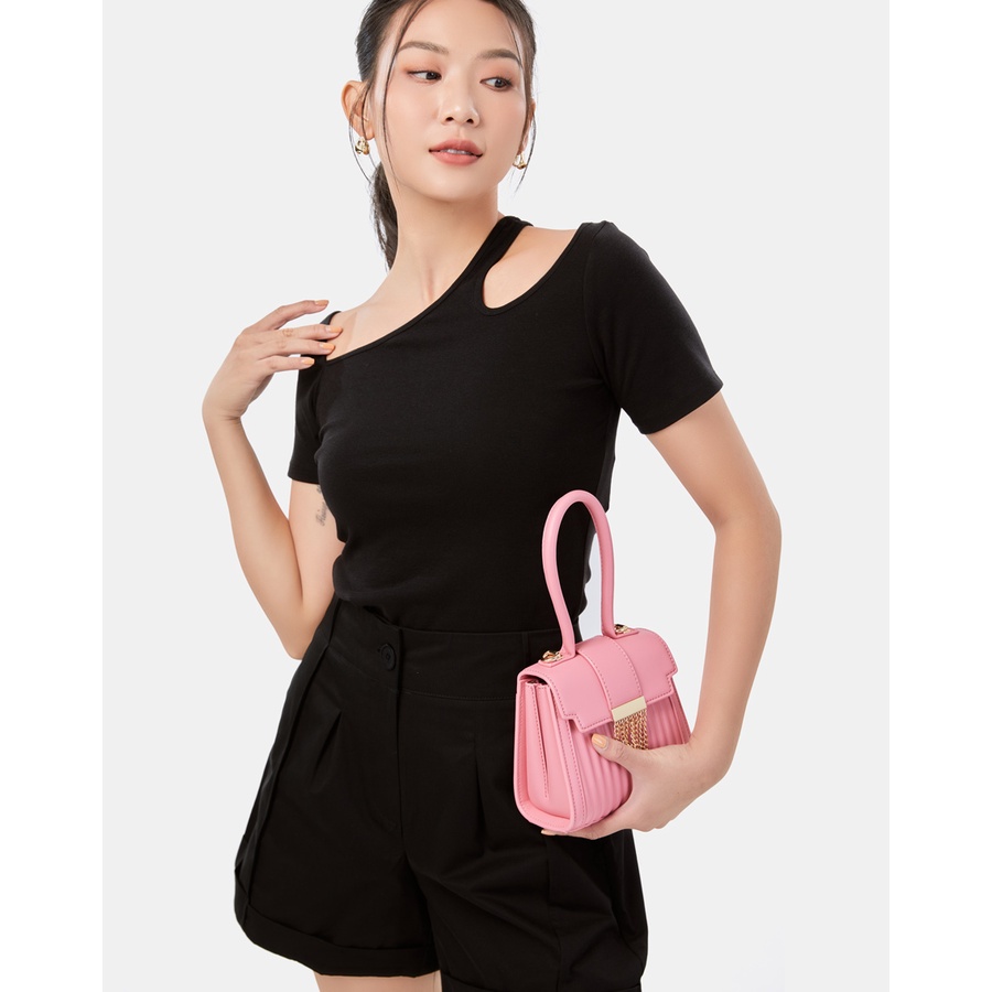 Áo Thun Nữ Thời Trang JUNO Cutout Bất Đối Xứng JNATH025