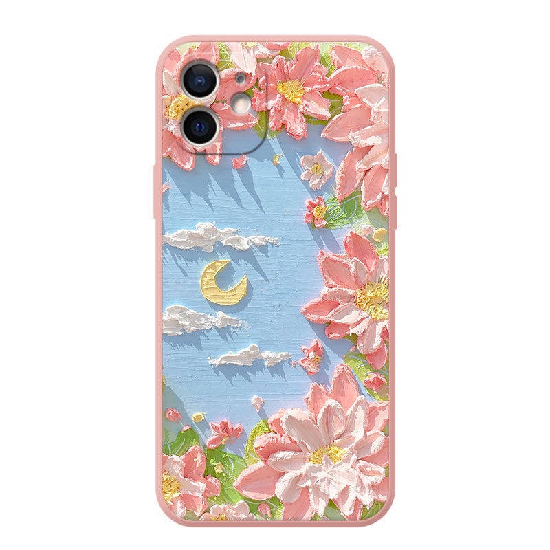 Ốp Điện Thoại Chống Sốc Họa Tiết Hoa Cho Iphone 13 Pro 11 Pro Max Xr 6s 7 8 Plus 12 Mini Pro Xs 14 Max