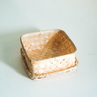 Hộp vuông đựng quà mây tre đan thủ công