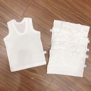 Áo ba lỗ trắng trơn 7-27kg 85k/2c