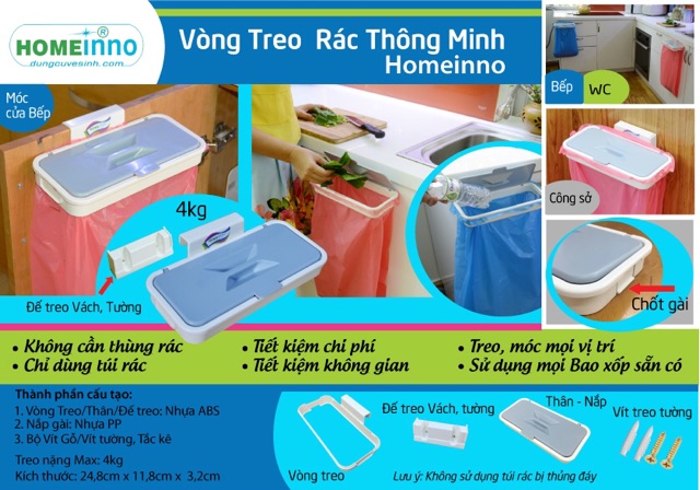 Bộ Vòng Treo Rác Thông Minh Homeinno