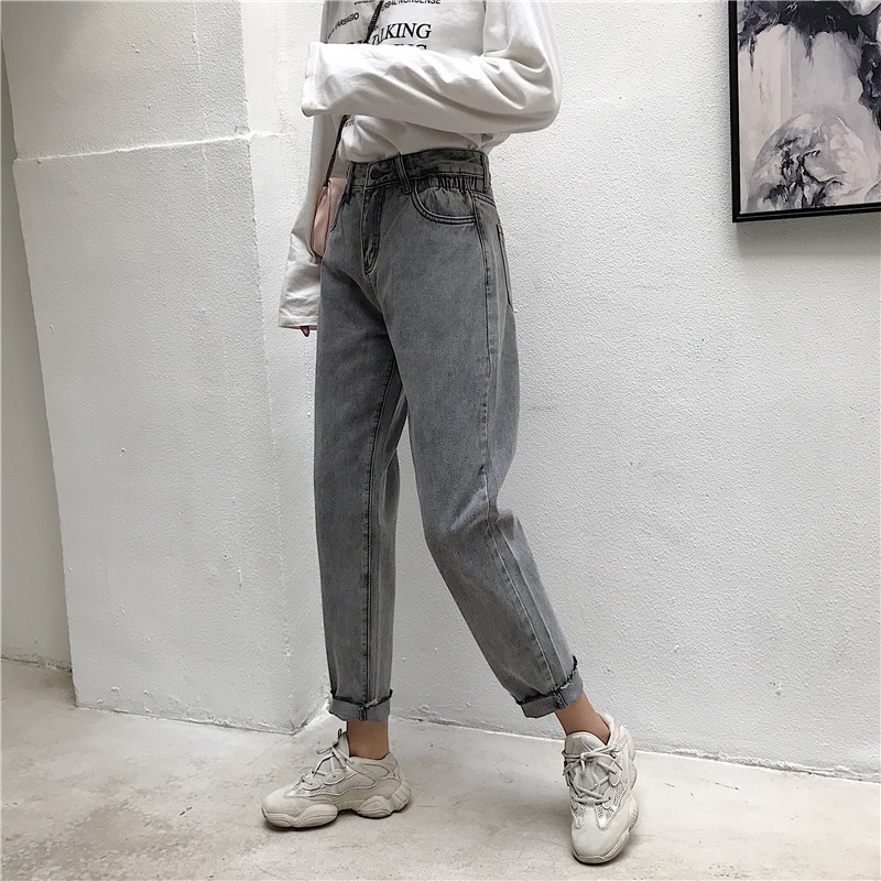quần baggy xám khói ulzzang order quần jean xám dáng hàn quốc ẢNH THẬT CUỐI HÌNH | BigBuy360 - bigbuy360.vn