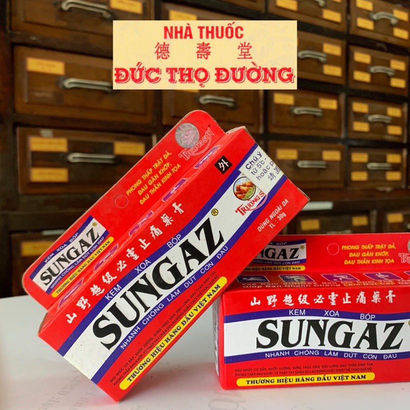 dầu xoa bóp gpu Sungaz Trường Sơn nhanh chóng làm dứt cơn đau Phong Thấp Lâu Năm 30g 1 tuýp