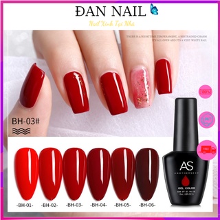 Sơn gel set 6 màu tone đỏ as mã bh chai 15ml