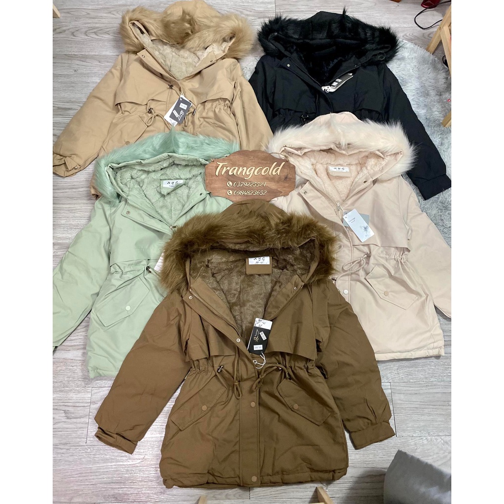 Khoác Phao Lót Lông  Mũ Lông Dày Ấm_ Hàng QC Đẹp (Ảnh Thật Shop Tự Chụp)