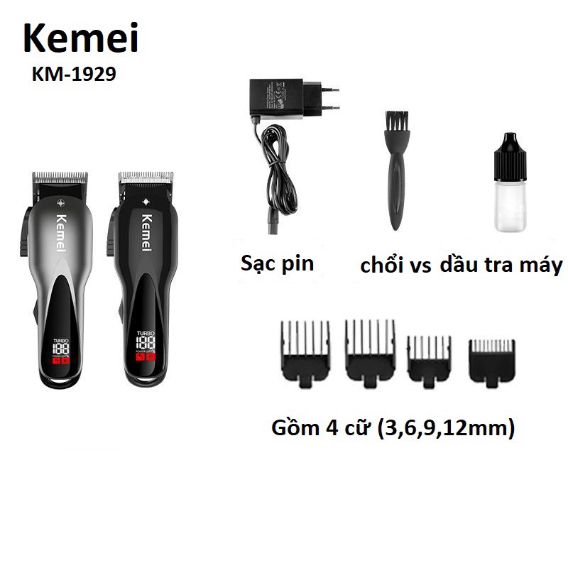 Tông đơ cắt tóc chuyên nghiệp Kemei 1929 - Hàng Nhập Khẩu