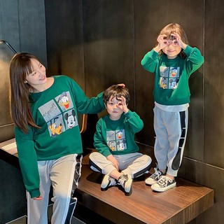Áo đôi mẹ bé mickey xanh
