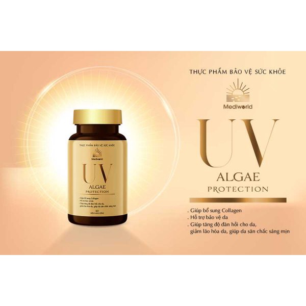 Viên uống chống nắng và bổ sung Collagen  ALGAE PROTECTION 60v / Mediworld