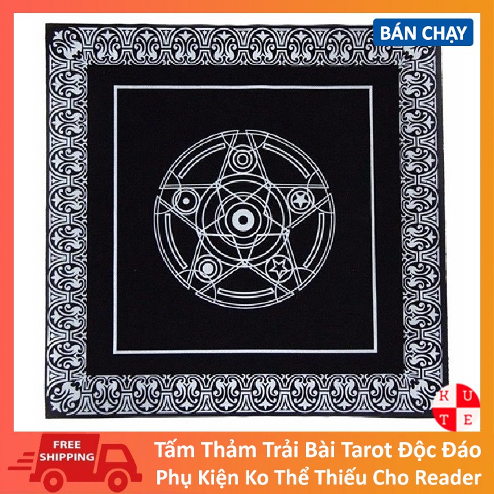 [Combo] Bài Tarot Rider Smith Waite 78 Lá Size Gốc Cán Màng Giấy Dày Dặn Tặng Túi Nhung, Thảm Trải Bài Và Đá Thanh Tẩy