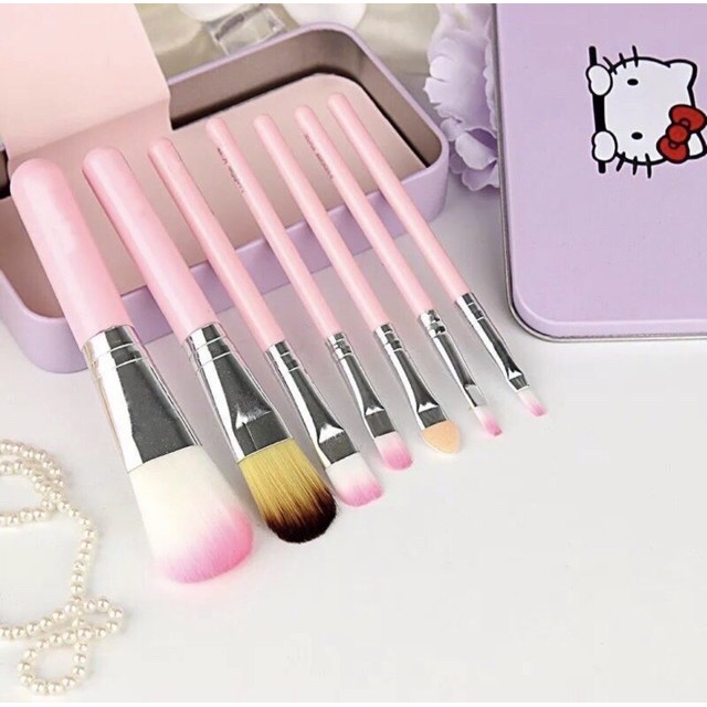 Bộ Cọ Trang Điểm 7in1 Hello Kitty Dễ Thương | BigBuy360 - bigbuy360.vn