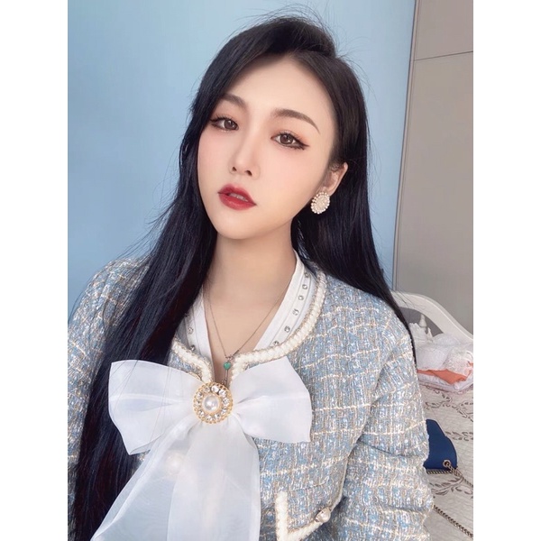 Sét Áo Váy Dạ Tweed xinh. Áo khoác Dạ kèm Chân Váy Lệch Vạt Hàng Qc cao cấp | BigBuy360 - bigbuy360.vn