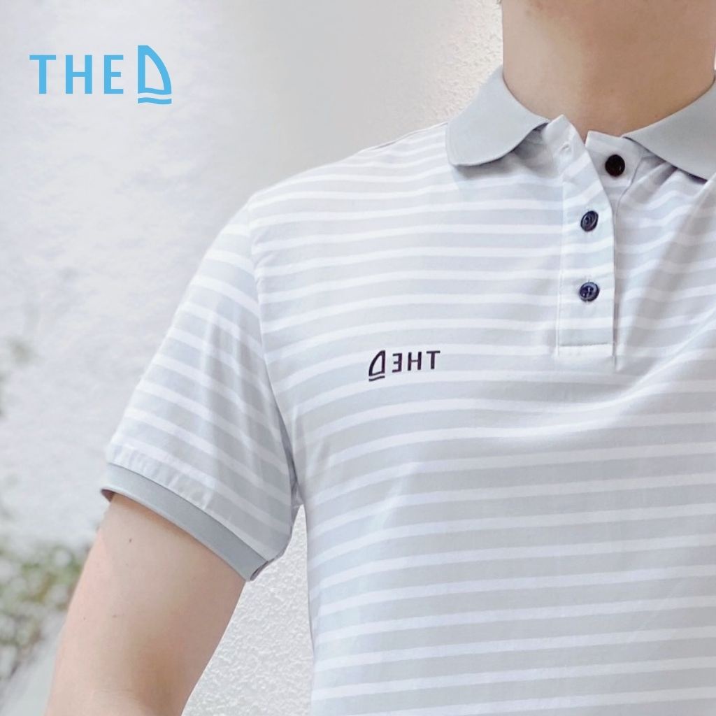 Áo Polo Nam Cotton The D Kẻ Sọc Dáng Regular Fit, Chất Liệu Cotton Mềm Mịn, Thoáng Mát, Thấm Hút Tốt AP 5510