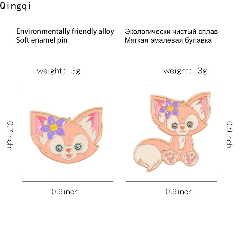 Huy hiệu cài áo MISS ZOE thiết kế hình chú cáo Belle hoạt hình đáng yêu dành cho trẻ em