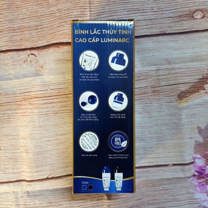 Bình lắc thuỷ tinh Luminarc quà Ensure