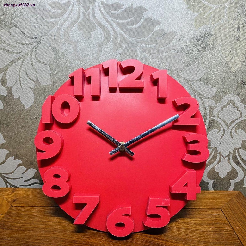 Đồng Hồ Treo Tường 3D Thiết Kế Đơn Giản Thời Trang Theo Phong Cách Bắc Âu