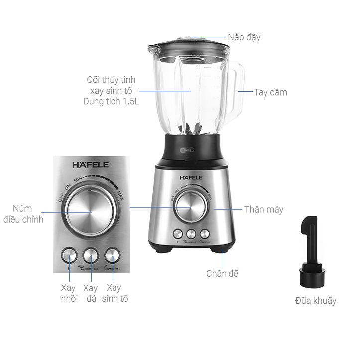 Máy xay sinh tố để bàn Hafele GS-603 - 535.43.262