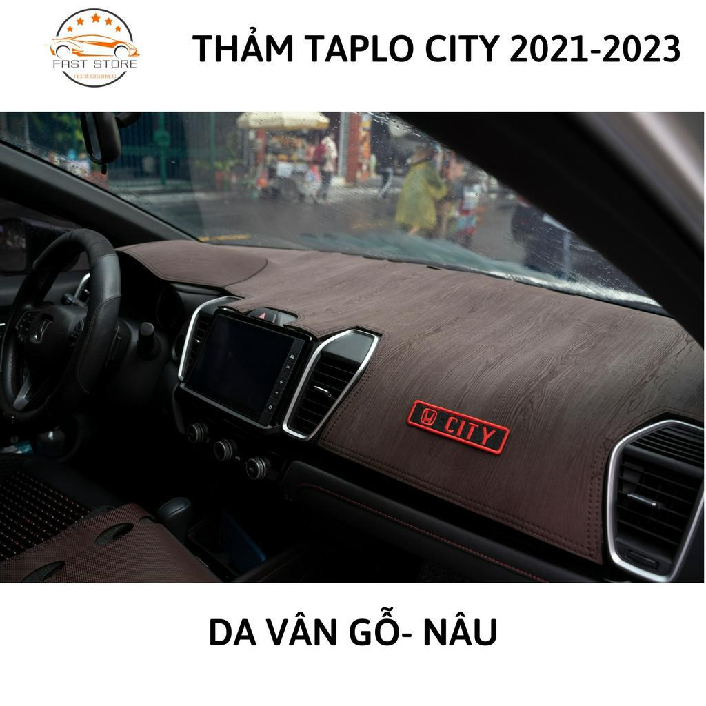 Thảm Taplo Honda Che Nắng Chống Nóng Da Vân Gỗ Cacbon BRV CRV Civic City Brio HRV Jazz Accord