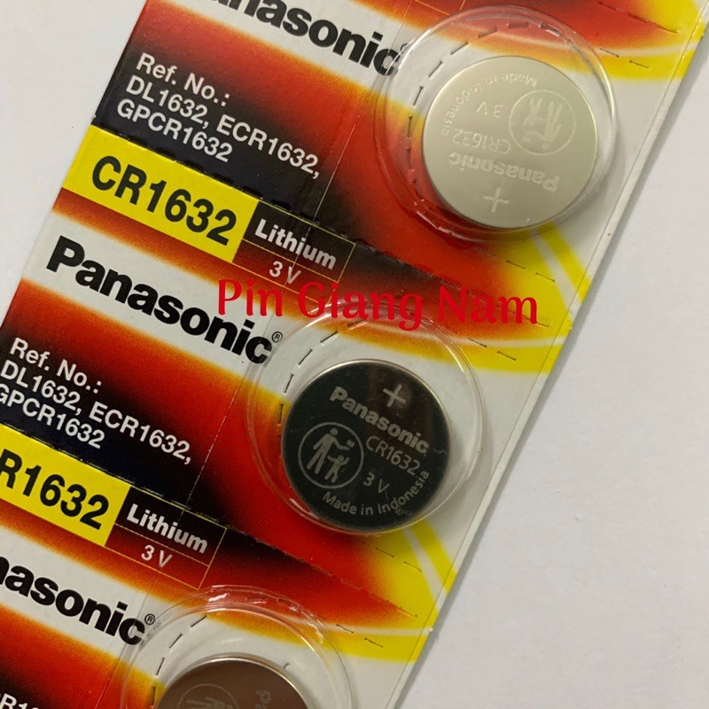 Pin CR1632 Panasonic 3V Lithium vỉ 5 viên