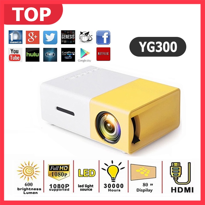 Máy ChiếU Mini Salange Yg300 Yg300 600, Hỗ Trợ 1920x1080P HDMI