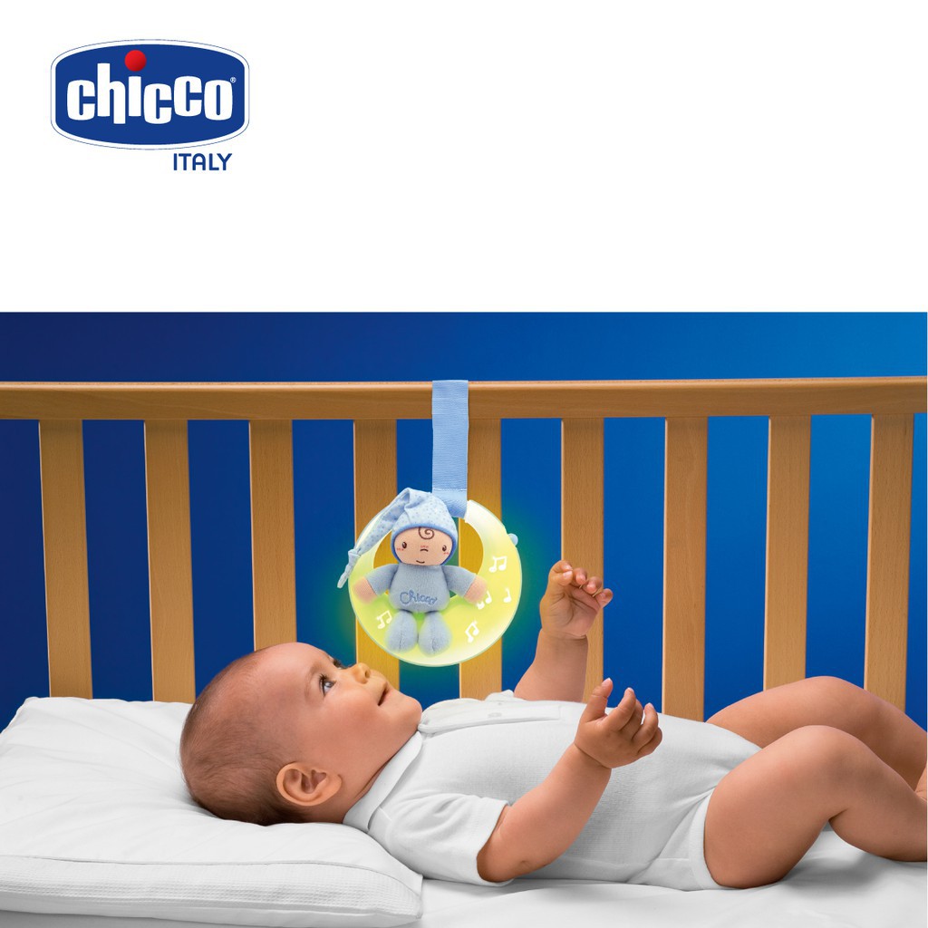 Đèn phát nhạc mặt trăng hồng Chicco