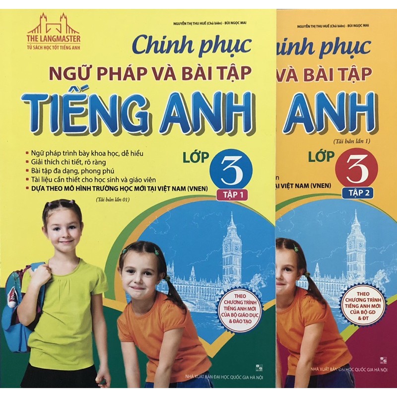 Sách - Chinh phục ngữ pháp và bài tập Tiếng Anh lớp 3 (Combo 2 tập)