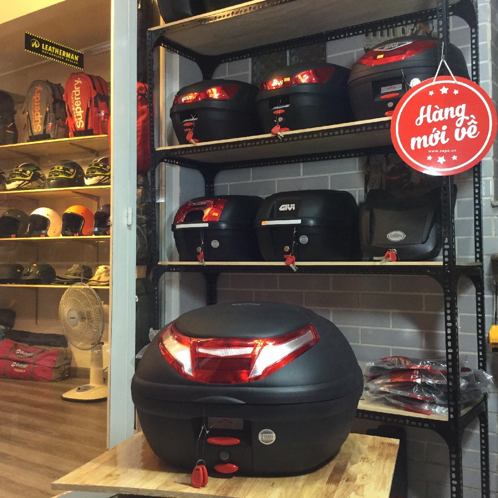 Thùng Givi E350RN FLOW II Công Nghệ Monolock Gắn Sau Xe Máy Motor Tay ga Kèm Đế Đệm Hàng Chính Hãng – HBCENTER