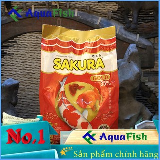 Thức ăn cho cá koi, cá vàng sakura 35% túi 1kg