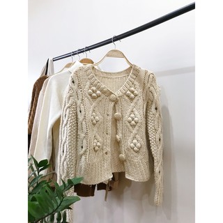 [Ảnh thật- có sẵn] Áo cardigan len vintage oversize hàn quốc