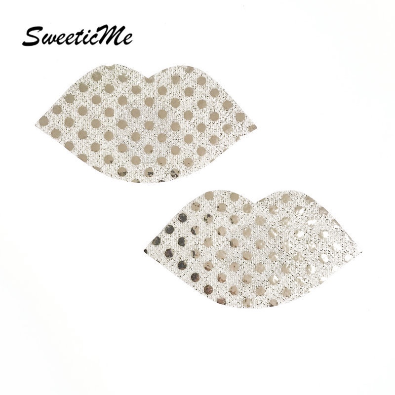 Sweeticme 1 Cặp Miếng Dán Nhũ Hoa Hình Đôi Môi Màu Đỏ Quyến Rũ Dùng Một Lần Cho Nữ