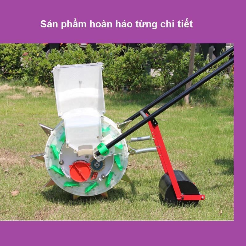 Máy gieo hạt tự động 10 răng, Máy gieo hạt 1 hàng bánh lăn rộng 16.5cm