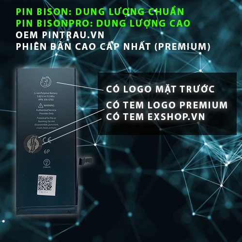 Bison - Pin iPhone Siêu Chất - Bảo hành 12 Tháng